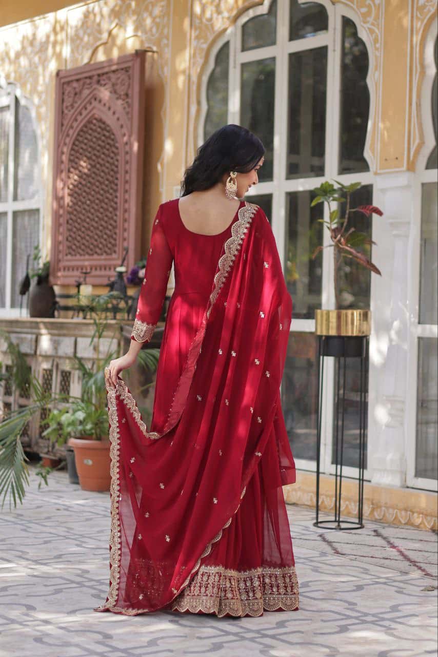 Women's designer gown with dupatta sets