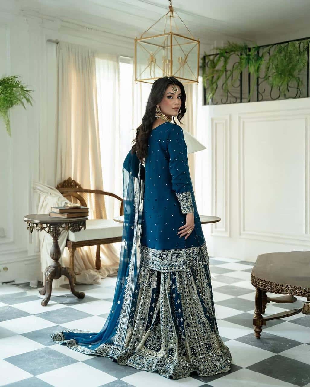 Heavy wedding wear kurta sharara sets