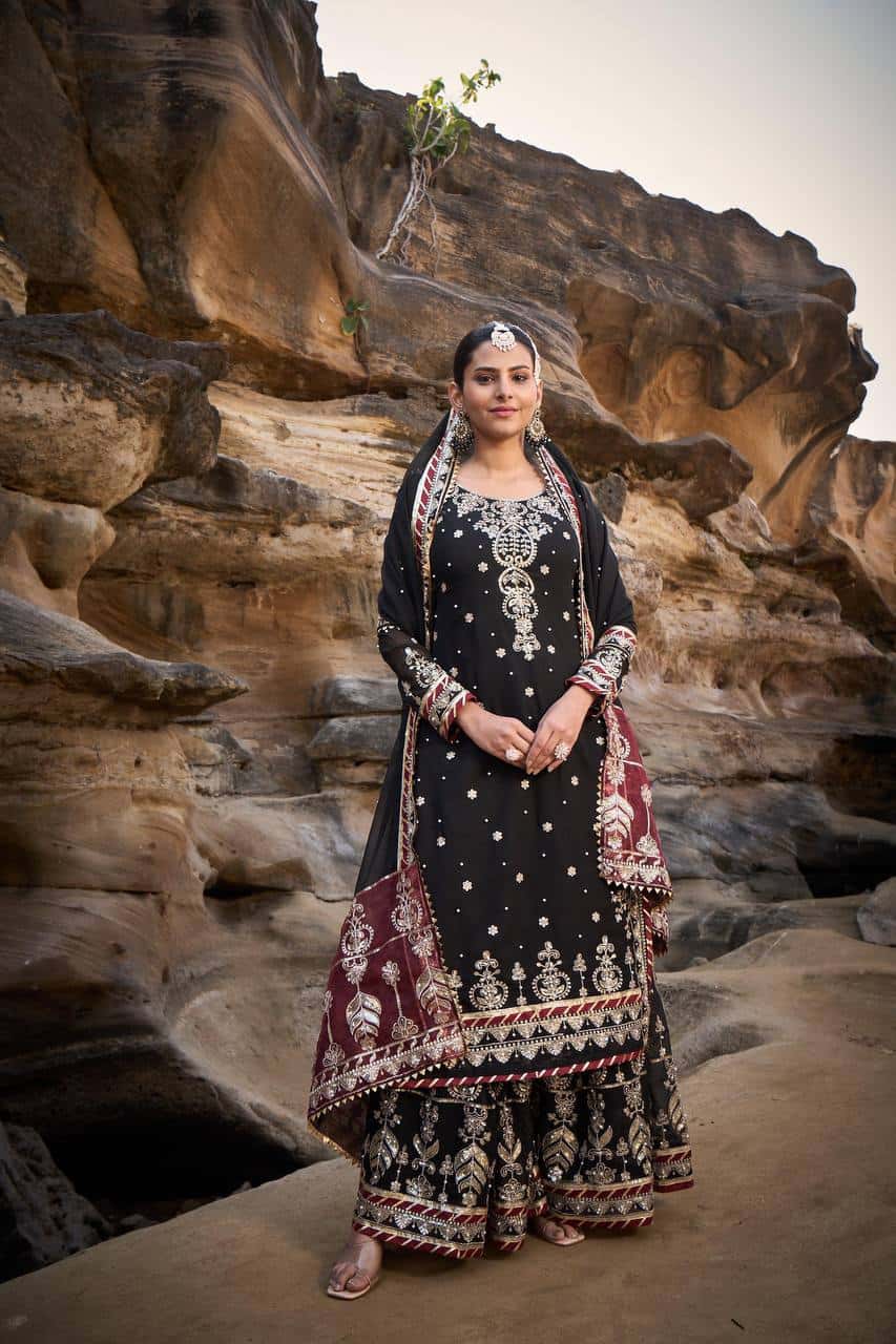 Real model shoot kurta sharara set for wedding festival wear