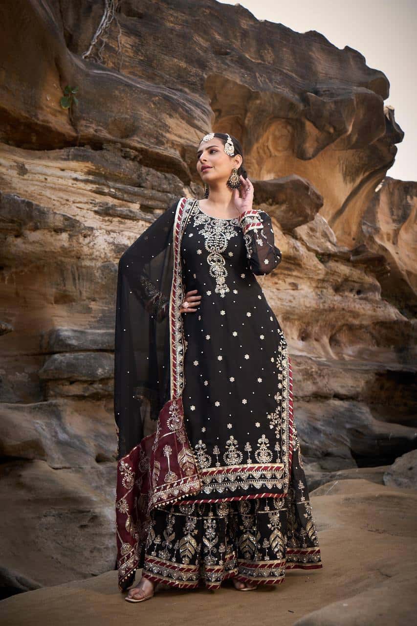 Real model shoot kurta sharara set for wedding festival wear