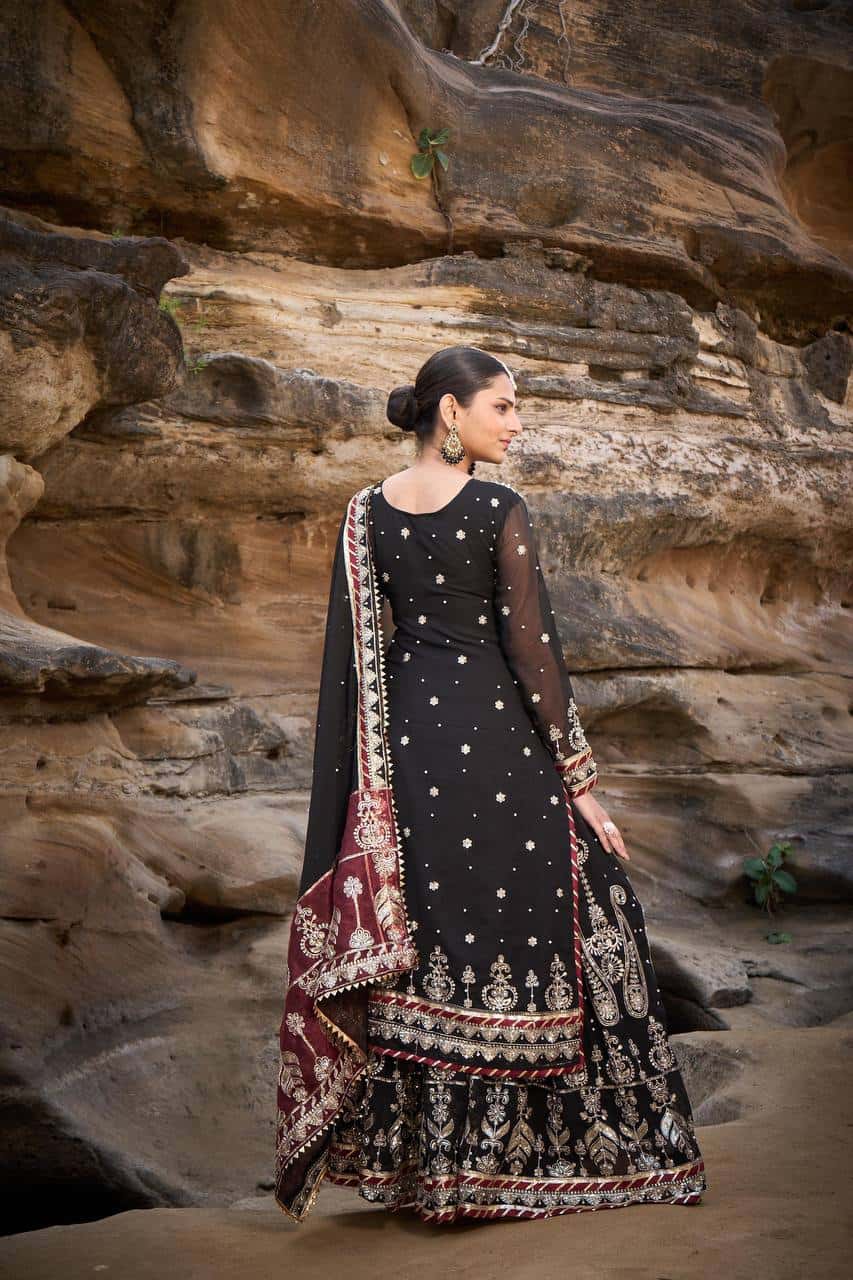 Real model shoot kurta sharara set for wedding festival wear