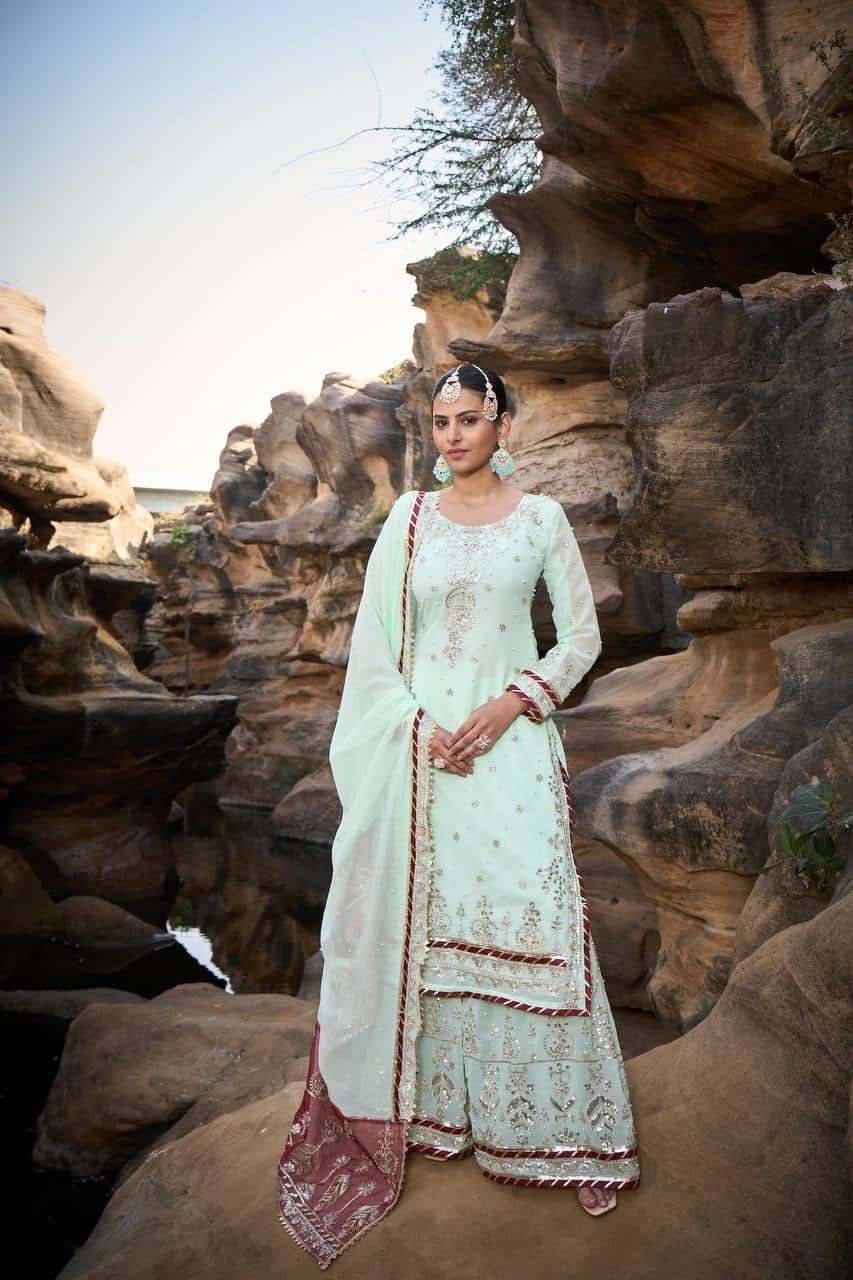 Real model shoot kurta sharara set for wedding festival wear