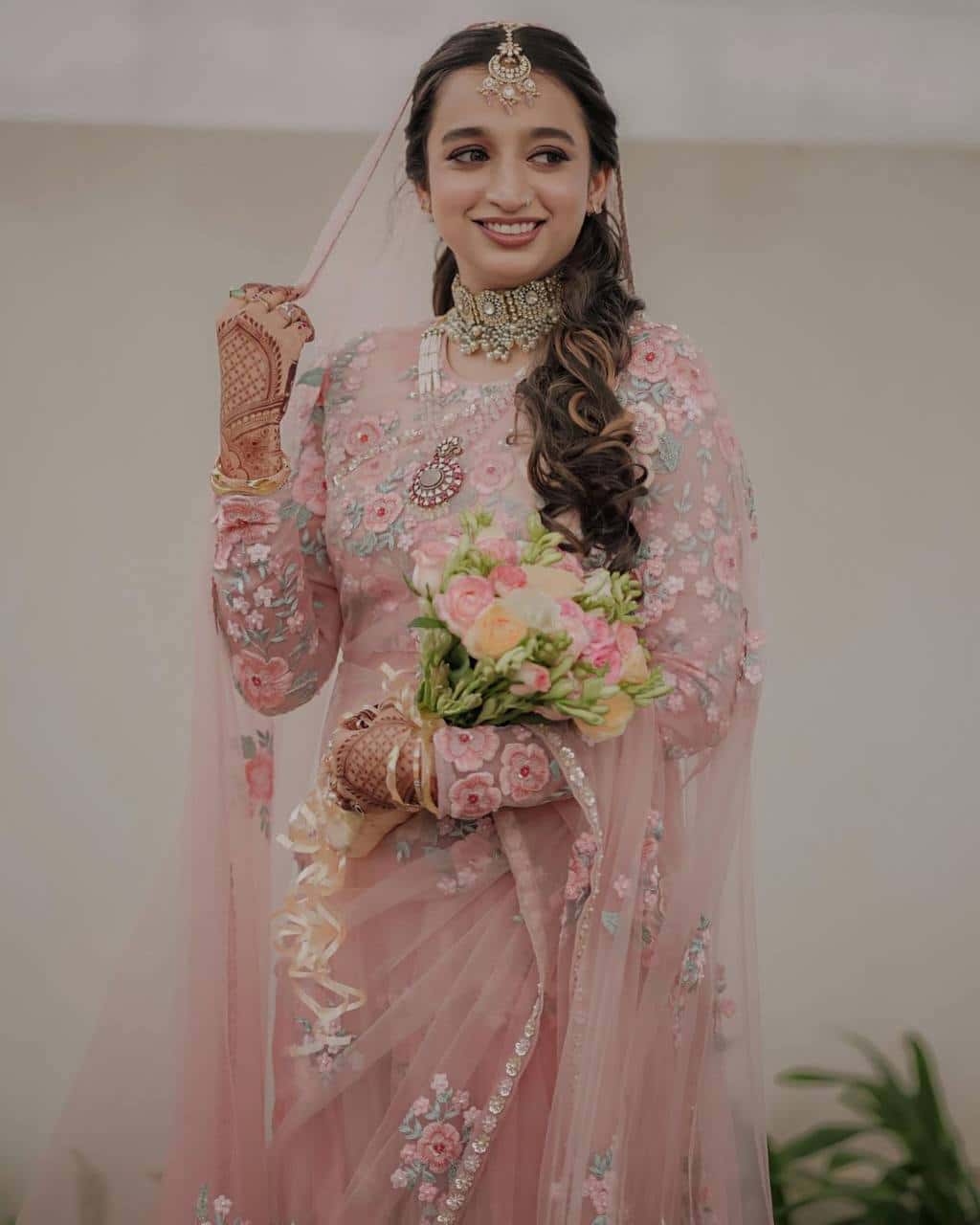 Soft net designer sraee ( un-stitched blouse )