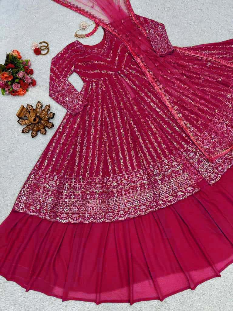 Women's designer front cut choli lehenga with dupatta sets