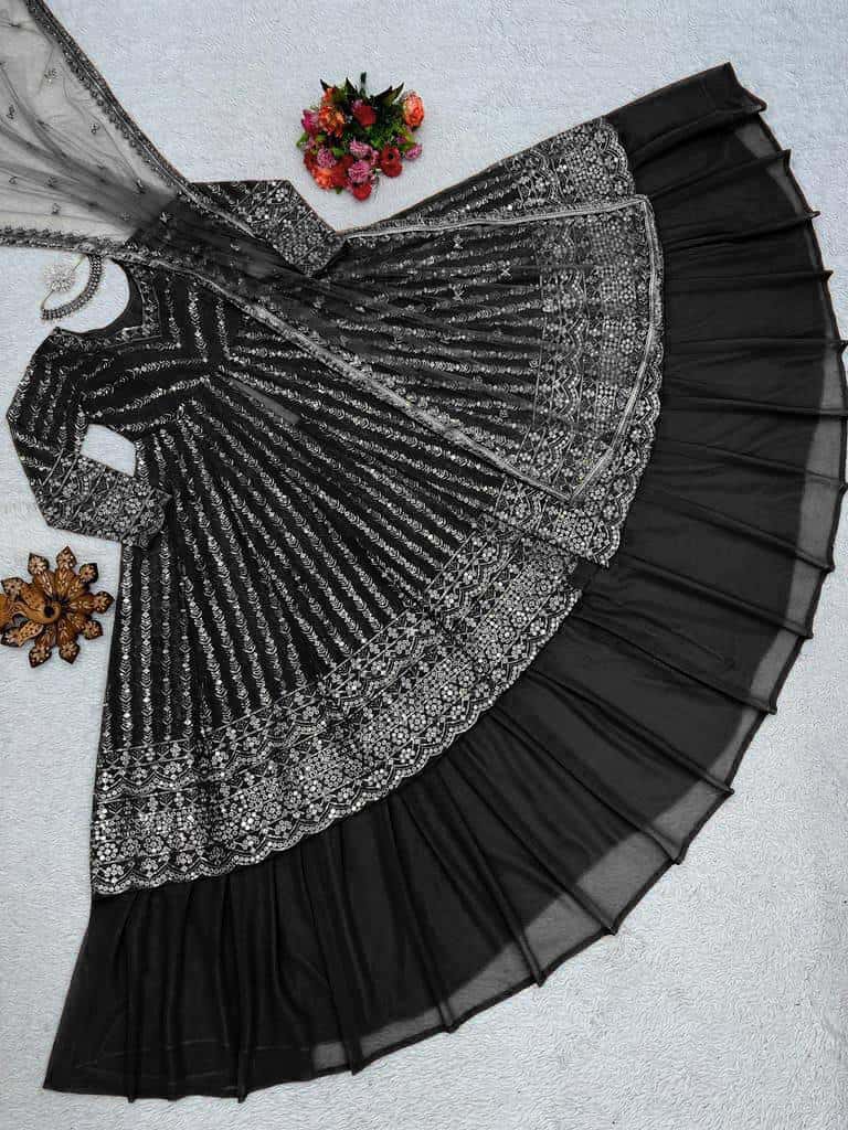 Women's designer front cut choli lehenga with dupatta sets