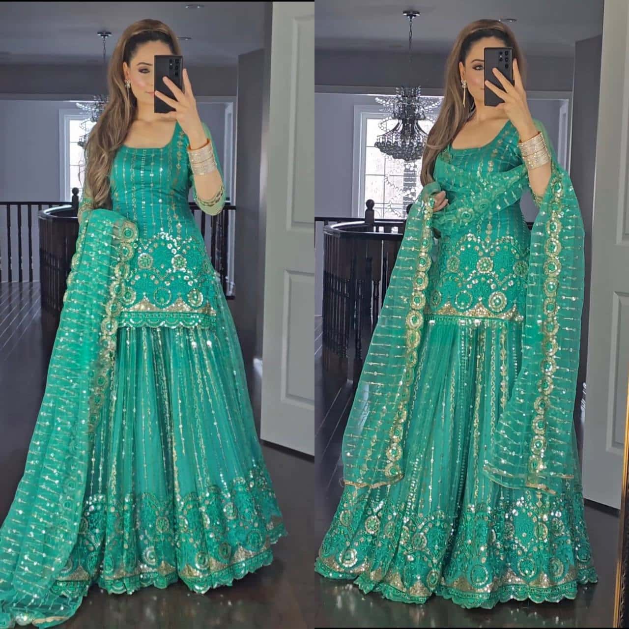 Ready to wear georgette heavy lehenga set