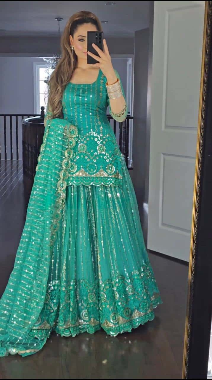 Ready to wear georgette heavy lehenga set