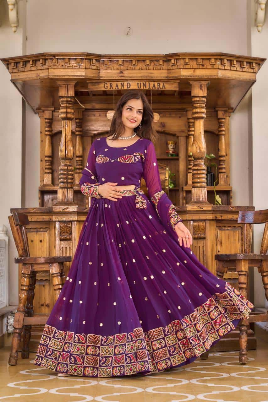 Faux Georgette Lehenga Choli with Dupatta