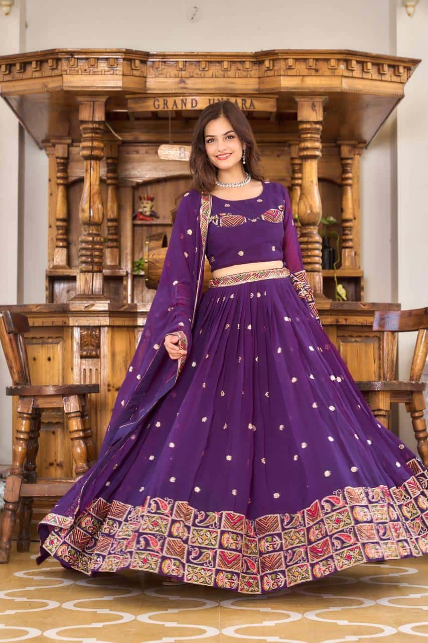 Faux Georgette Lehenga Choli with Dupatta