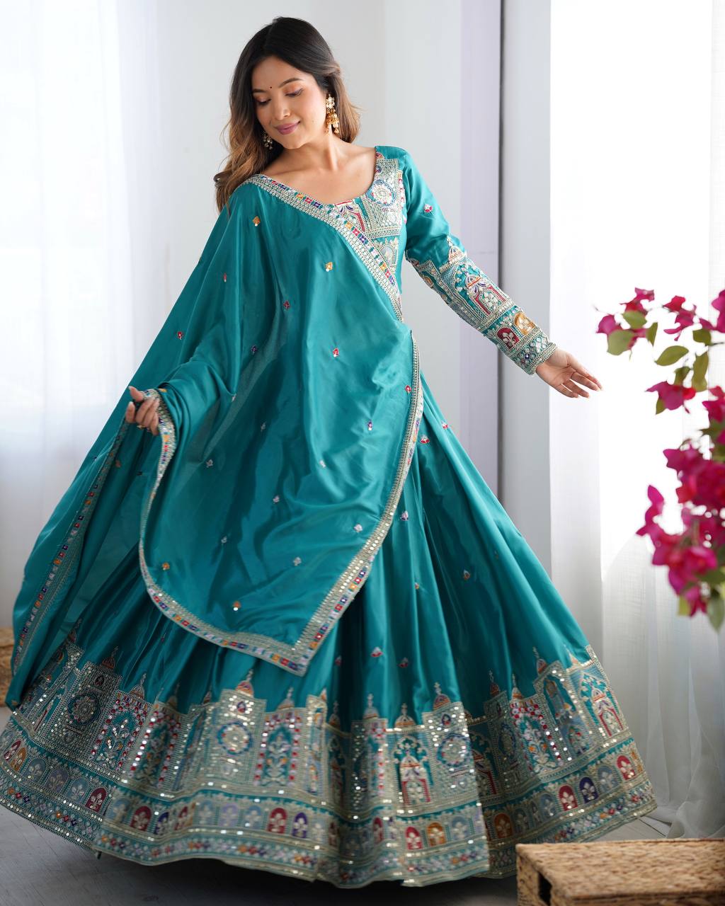 Readymade Lehenga Choli fully stitched Dupatta Set