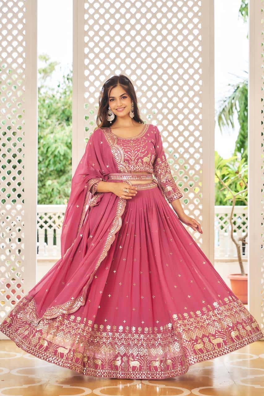 Heavy Georgette Choli Lehenga with Dupatta