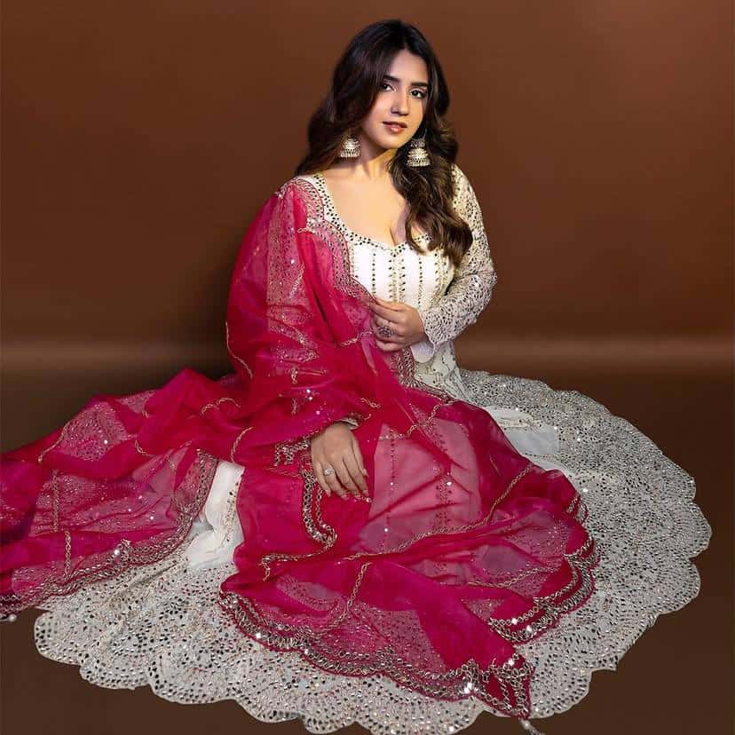 "Luxurious Sequins Embroidered Georgette & Organza Set – Fully Stitched"
