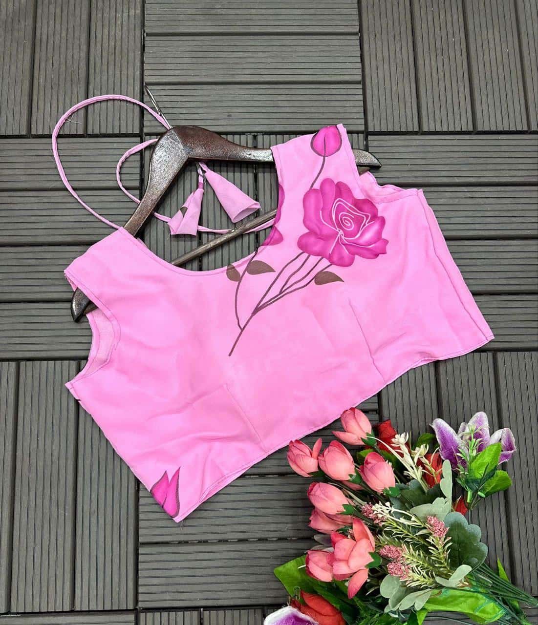 Tabby Silk with digital print work Saree