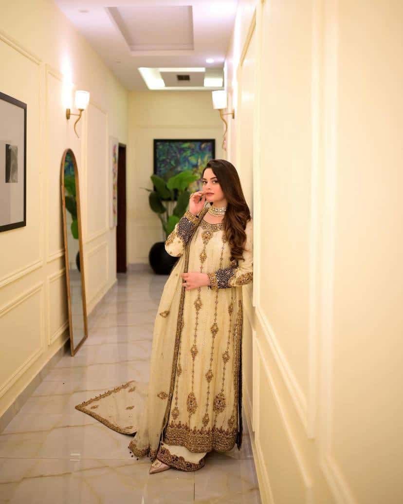 "Luxury Heavy Georgette Embroidered Suit Set with Sequins, Zari & Rivet Detailing"