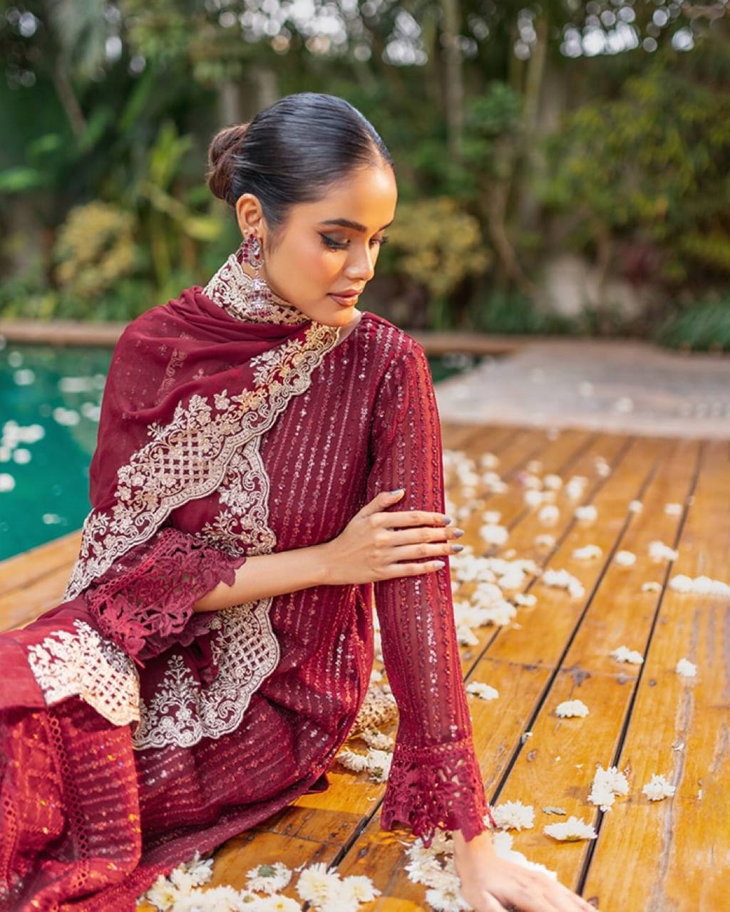 Party Wear Kurti & Pant Set with Fancy Dupatta