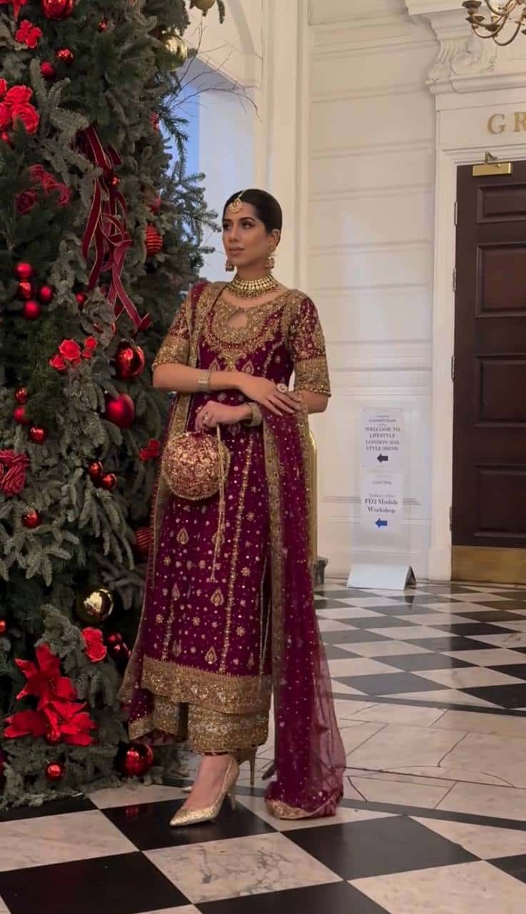 "Elegant Faux Georgette Embroidered Suit Set with Full Sleeves, Pants, and Dupatta"