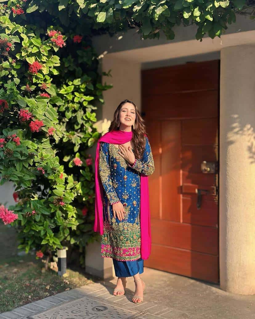 "Elegant Chinon Silk Ensemble with Zari & Sequins Embroidery"