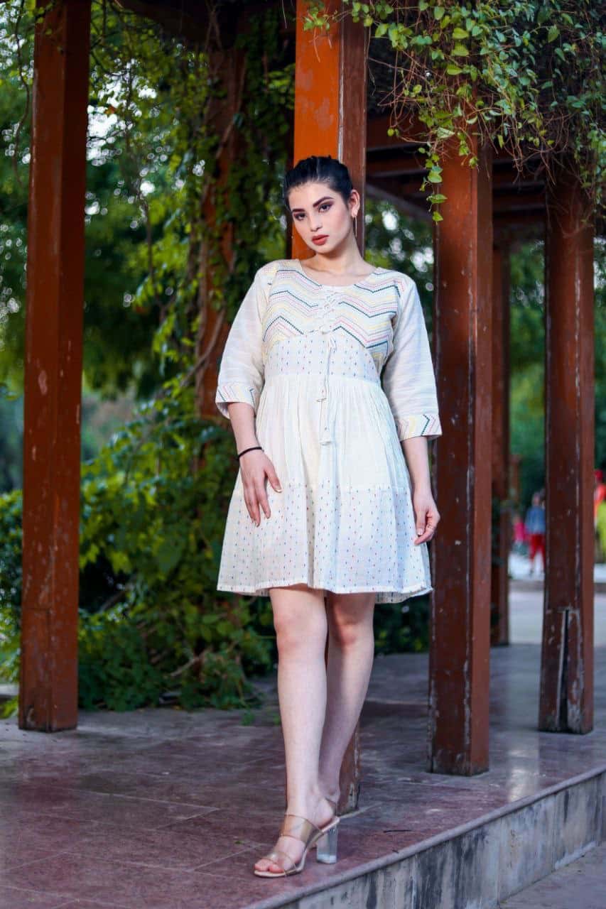 Elegant Pure Khadi Cotton Suit Set with Multi-Thread Hand Work