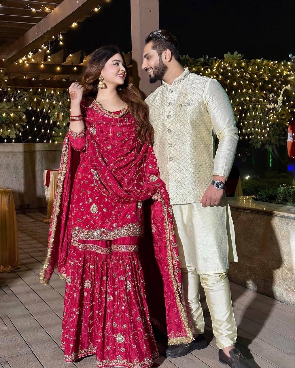 Festival wear Georgette Embroidered Top & Sharara Set with Dupatta