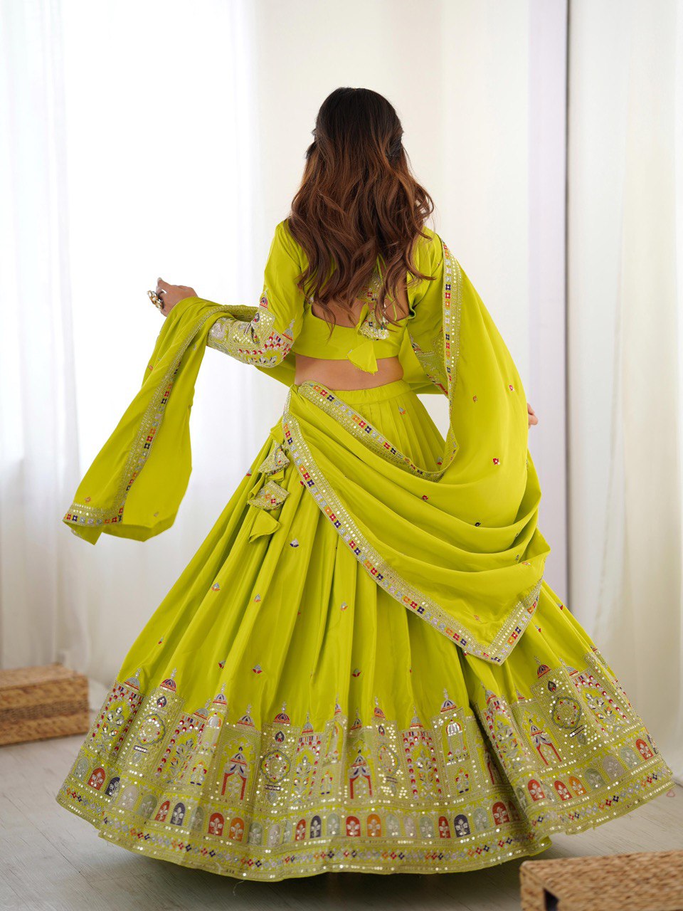 Readymade Lehenga Choli fully stitched Dupatta Set