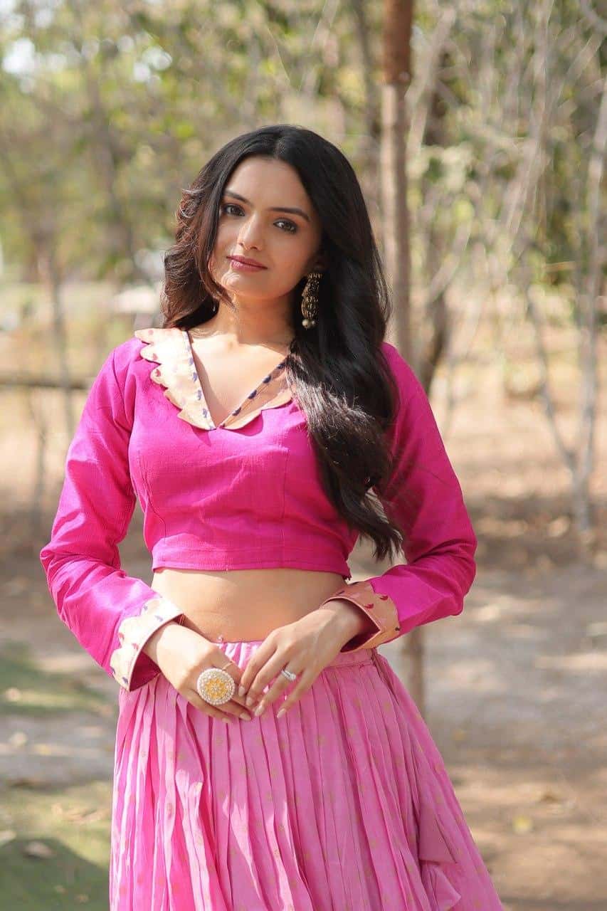 Pure Dyable Viscose Jacquard with Kalamkari Lehenga with Blouse