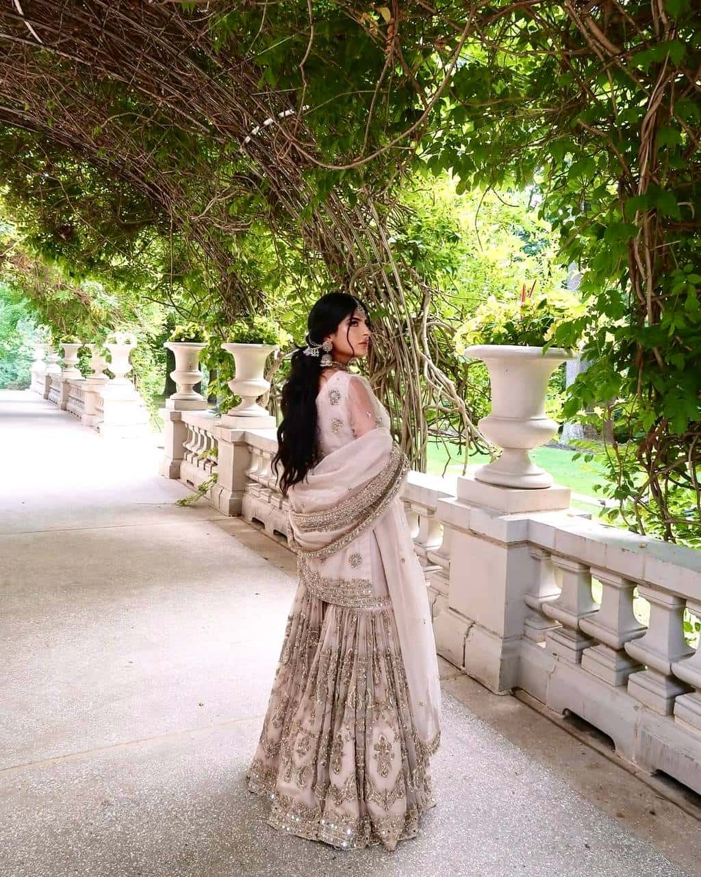 "Heavy Faux Georgette Embroidered Sequence & Mirror Work Top with Plazzo and Dupatta Set"