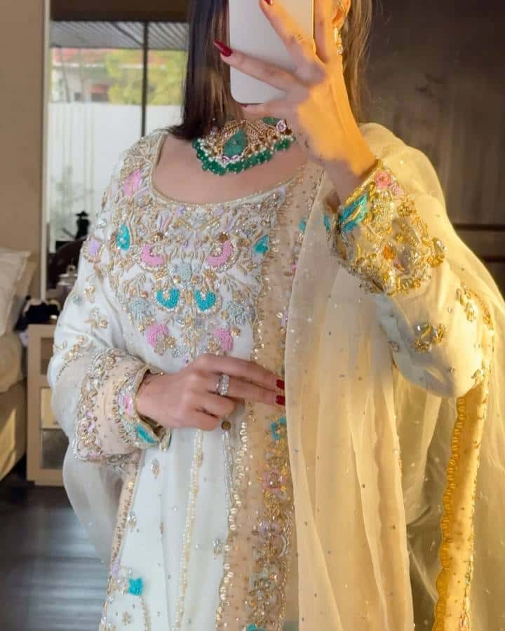 Beautiful georgette sequence embroidery readymade salwar kameez stitch suit
