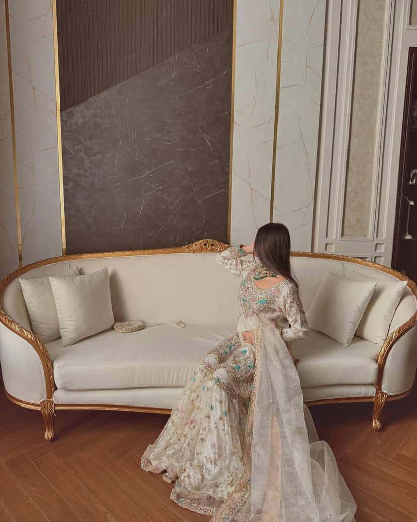 "Elegant Georgette Kurti & Sharara Set with Sequence & Thread Embroidery"