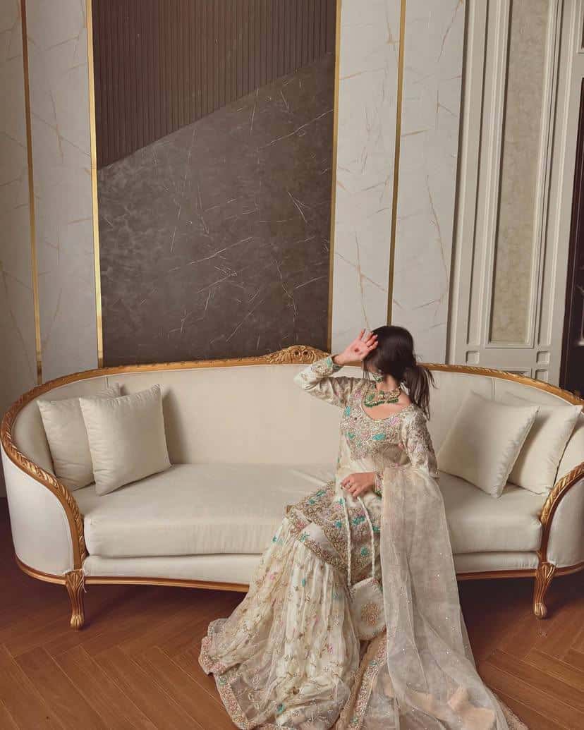 "Elegant Georgette Kurti & Sharara Set with Sequence & Thread Embroidery"