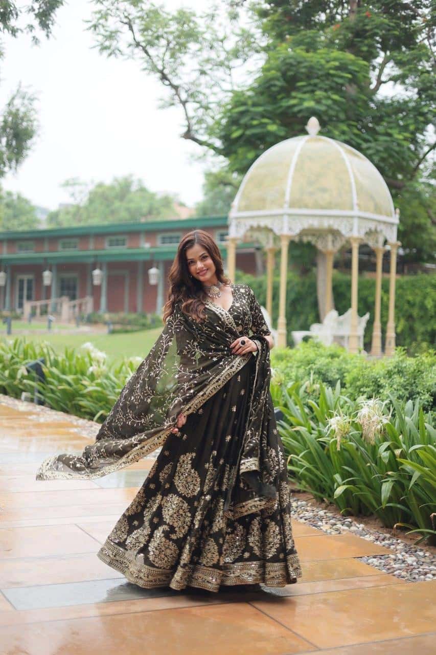 Rangoli Silk with Heavy Sequins Lehenga Blouse with Dupatta