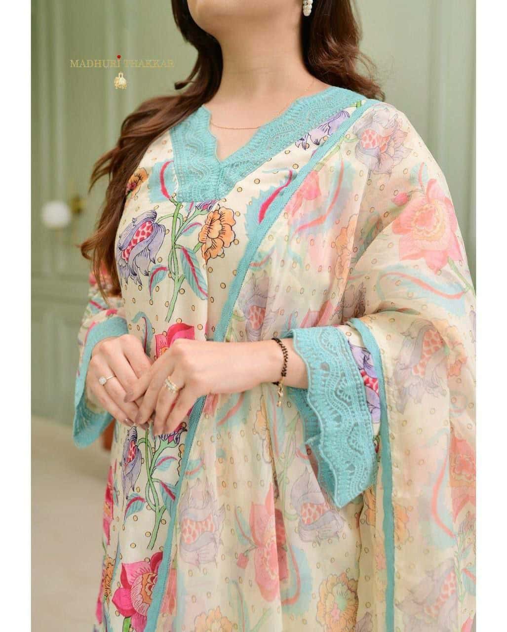 "Premium Cotton Kurta Set with Comfort Fit Pants & Pure Cotton Dupatta"