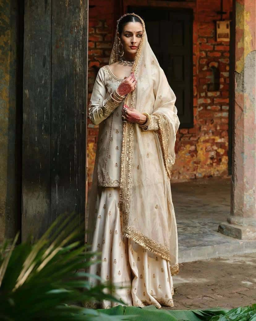 Beautiful gold simar silk readymade stitch salwar kameez suit