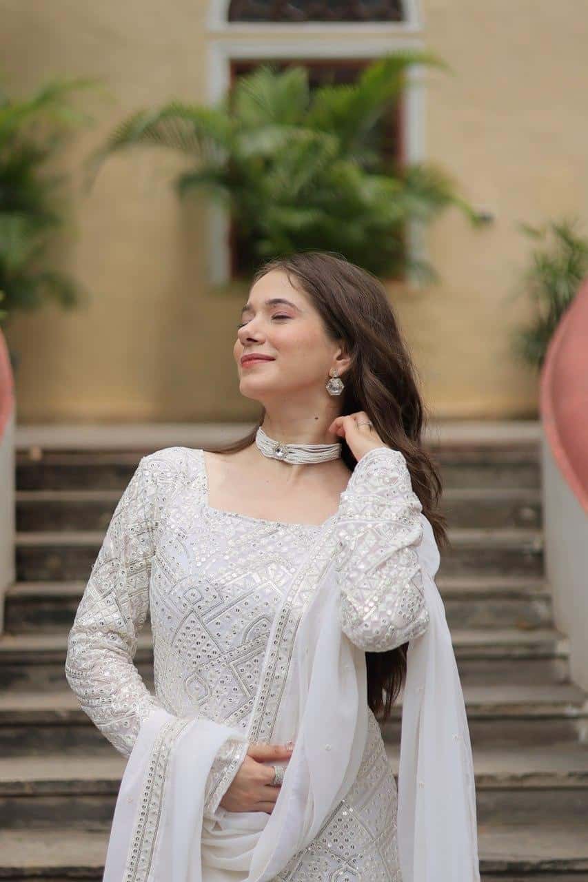 Faux Georgette Kurta Sharara with Dupatta