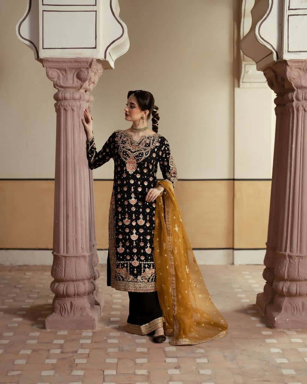 Heavy Faux Georgette Kurta Palazzo with Dupatta