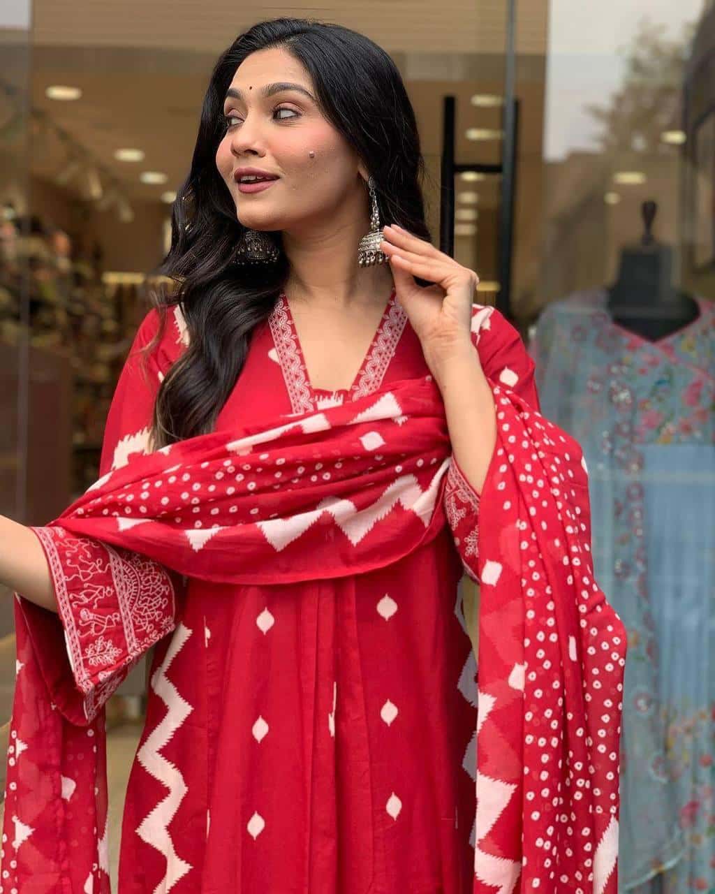 Heavy pure cotton fabric anarkali suit sets