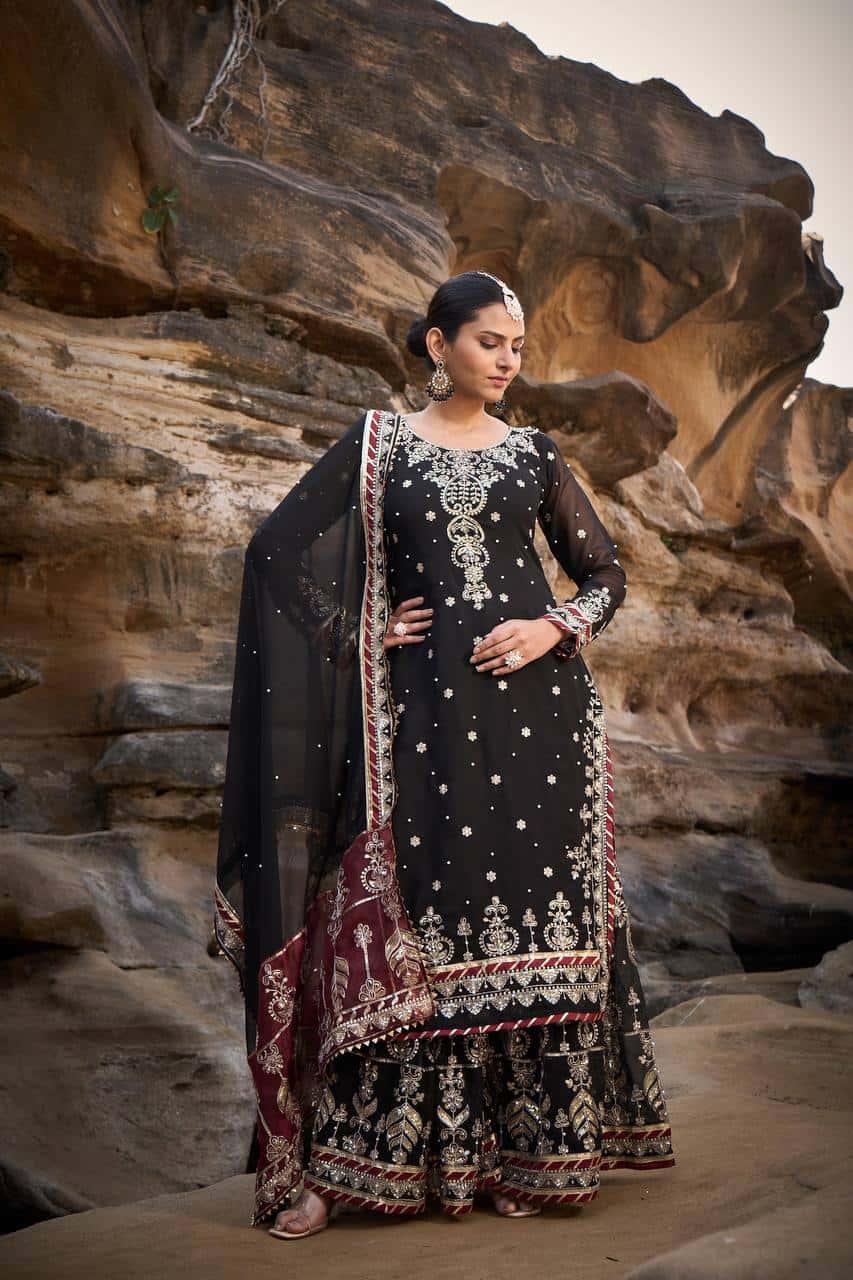 Real model shoot kurta sharara set for wedding festival wear