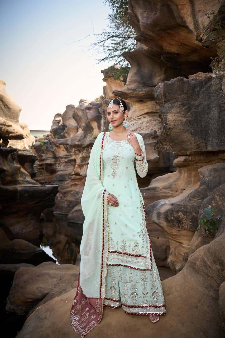 Real model shoot kurta sharara set for wedding festival wear