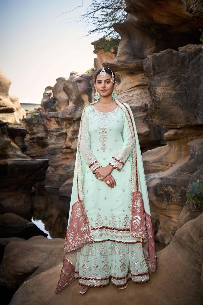 Real model shoot kurta sharara set for wedding festival wear