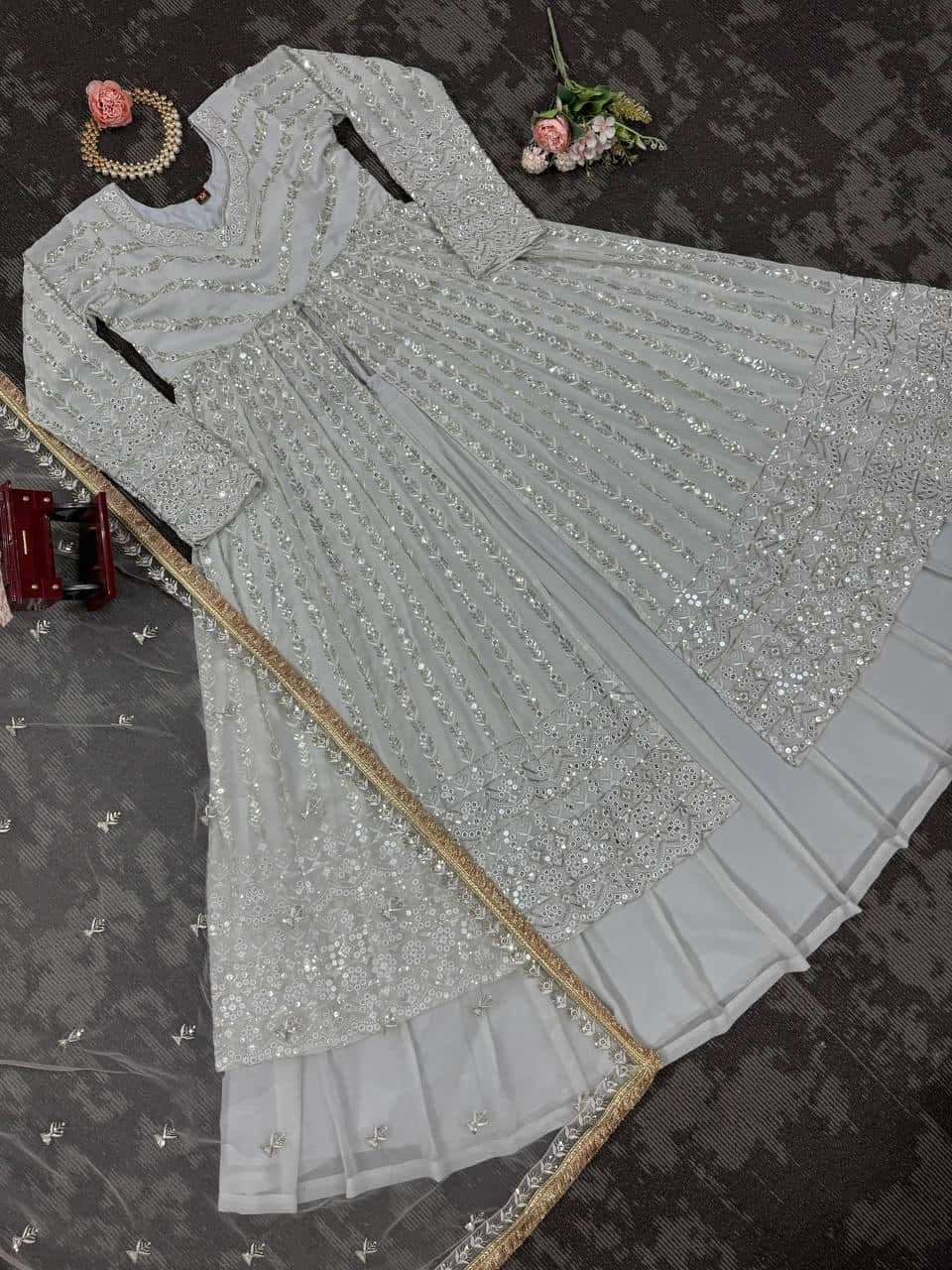 Women's designer front cut choli lehenga with dupatta sets