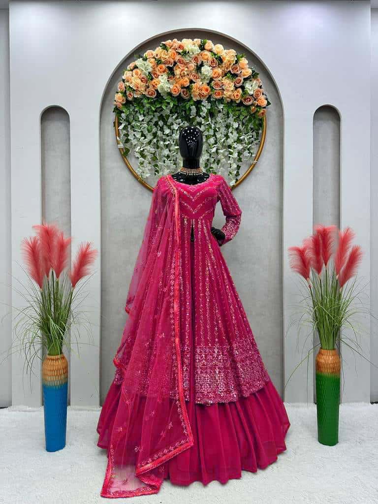 Women's designer front cut choli lehenga with dupatta sets