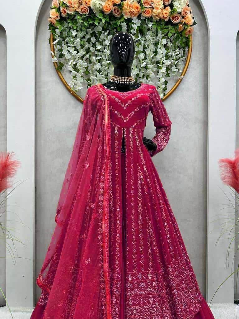 Women's designer front cut choli lehenga with dupatta sets