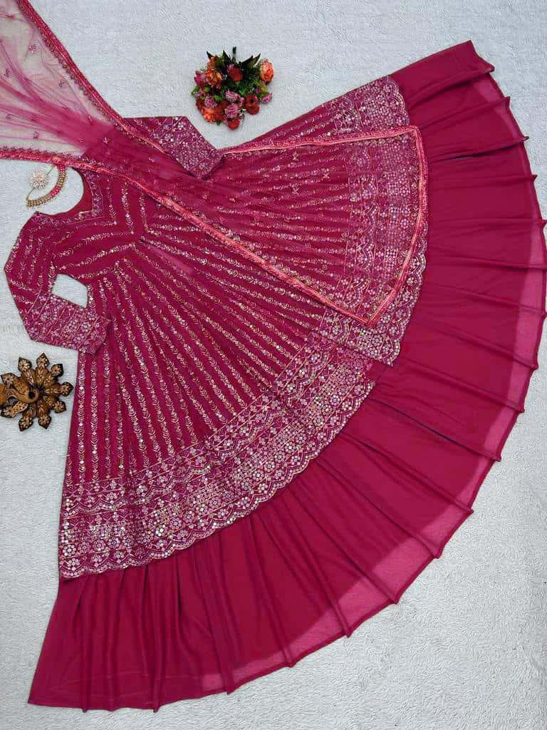 Women's designer front cut choli lehenga with dupatta sets