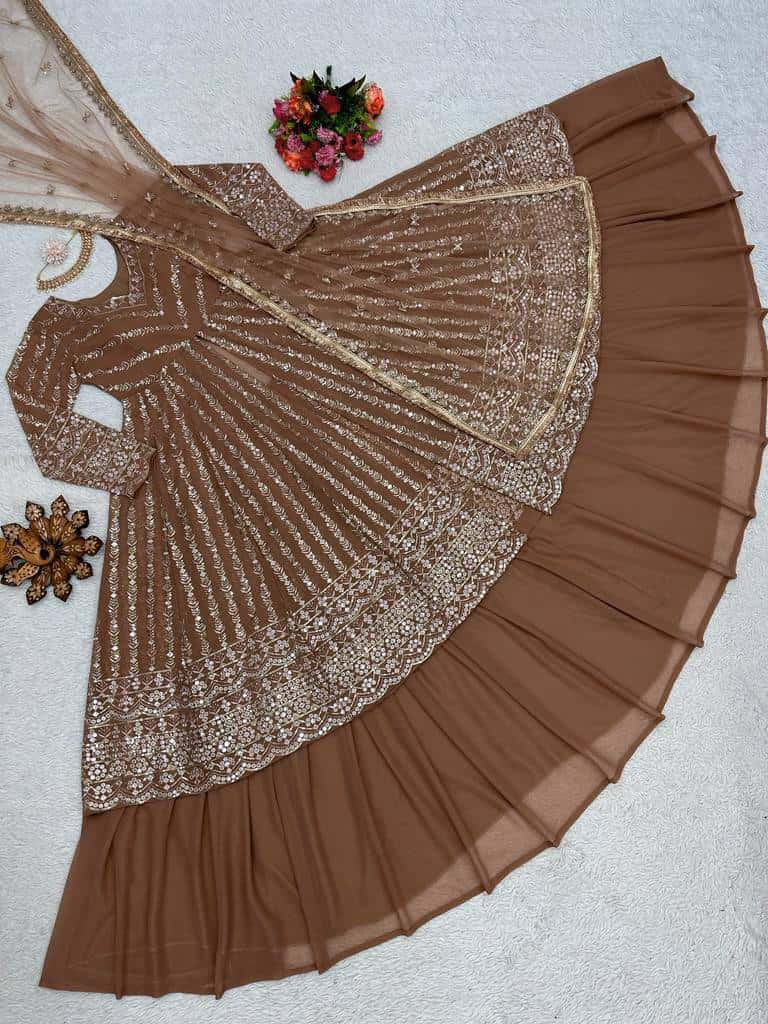 Women's designer front cut choli lehenga with dupatta sets