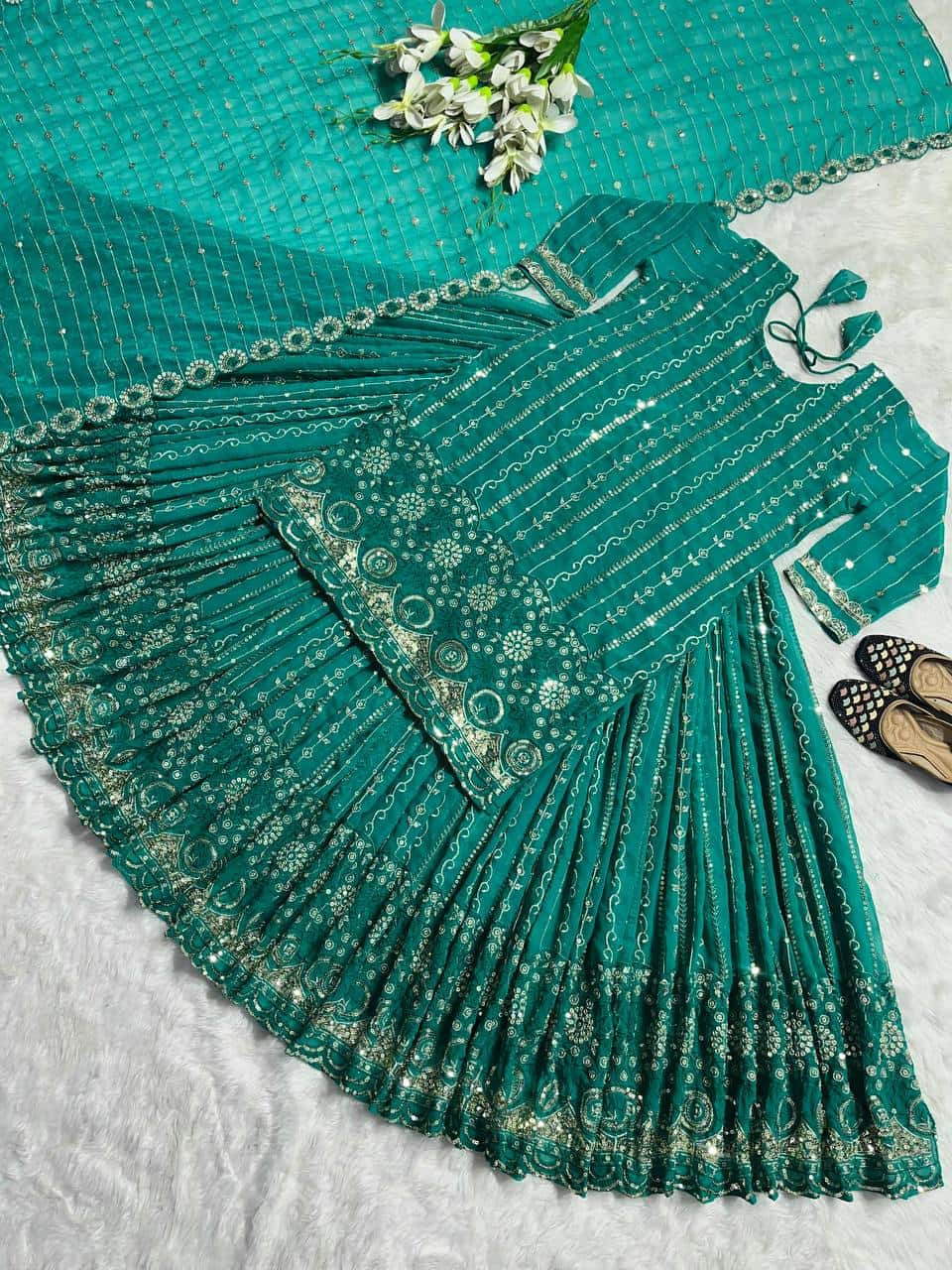 Ready to wear georgette heavy lehenga set