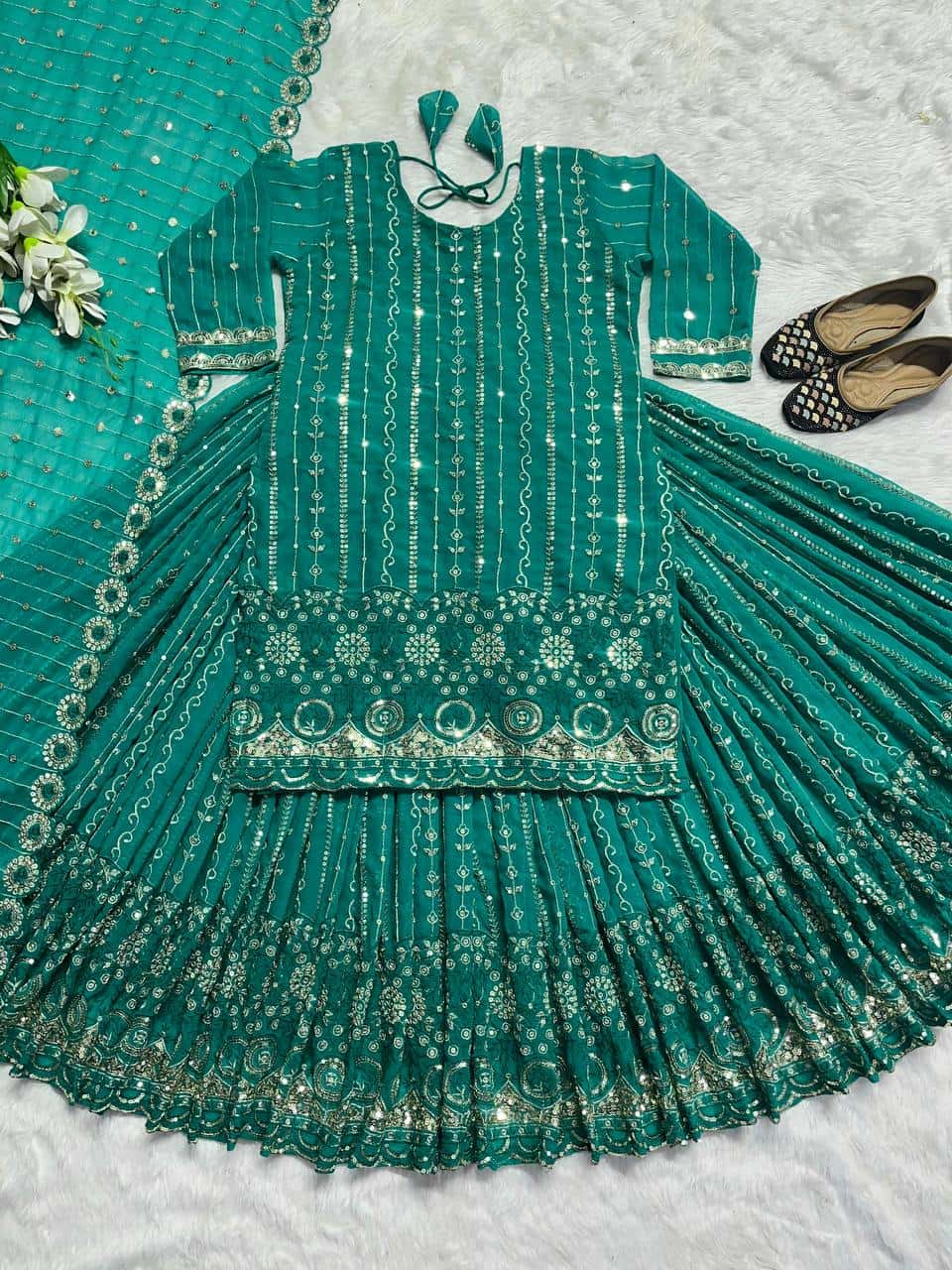 Ready to wear georgette heavy lehenga set
