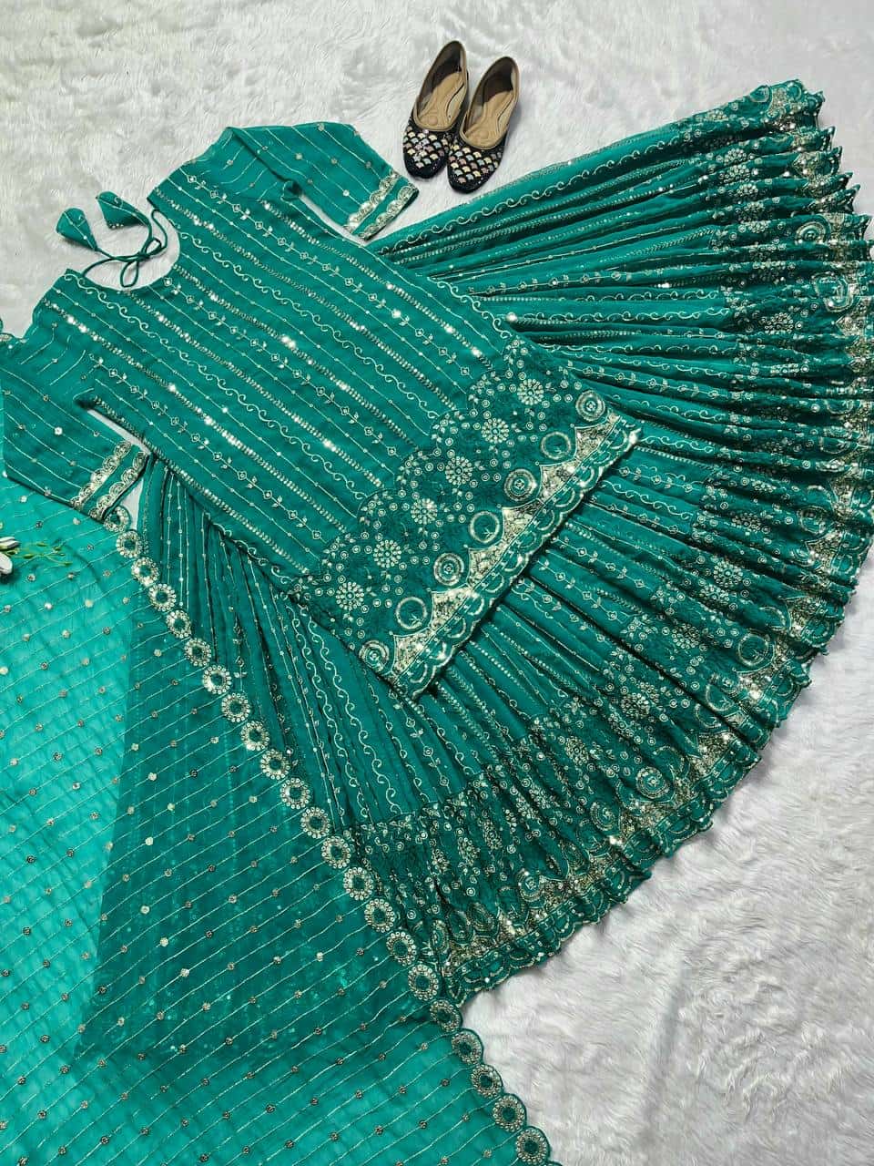 Ready to wear georgette heavy lehenga set