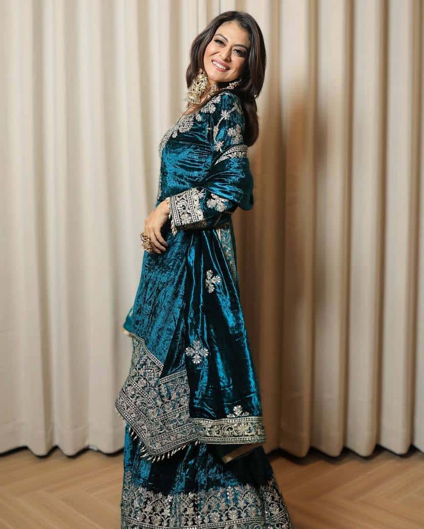 "Luxurious Heavy Velvet Sequins Embroidered Top, Plazzo & Dupatta Set"