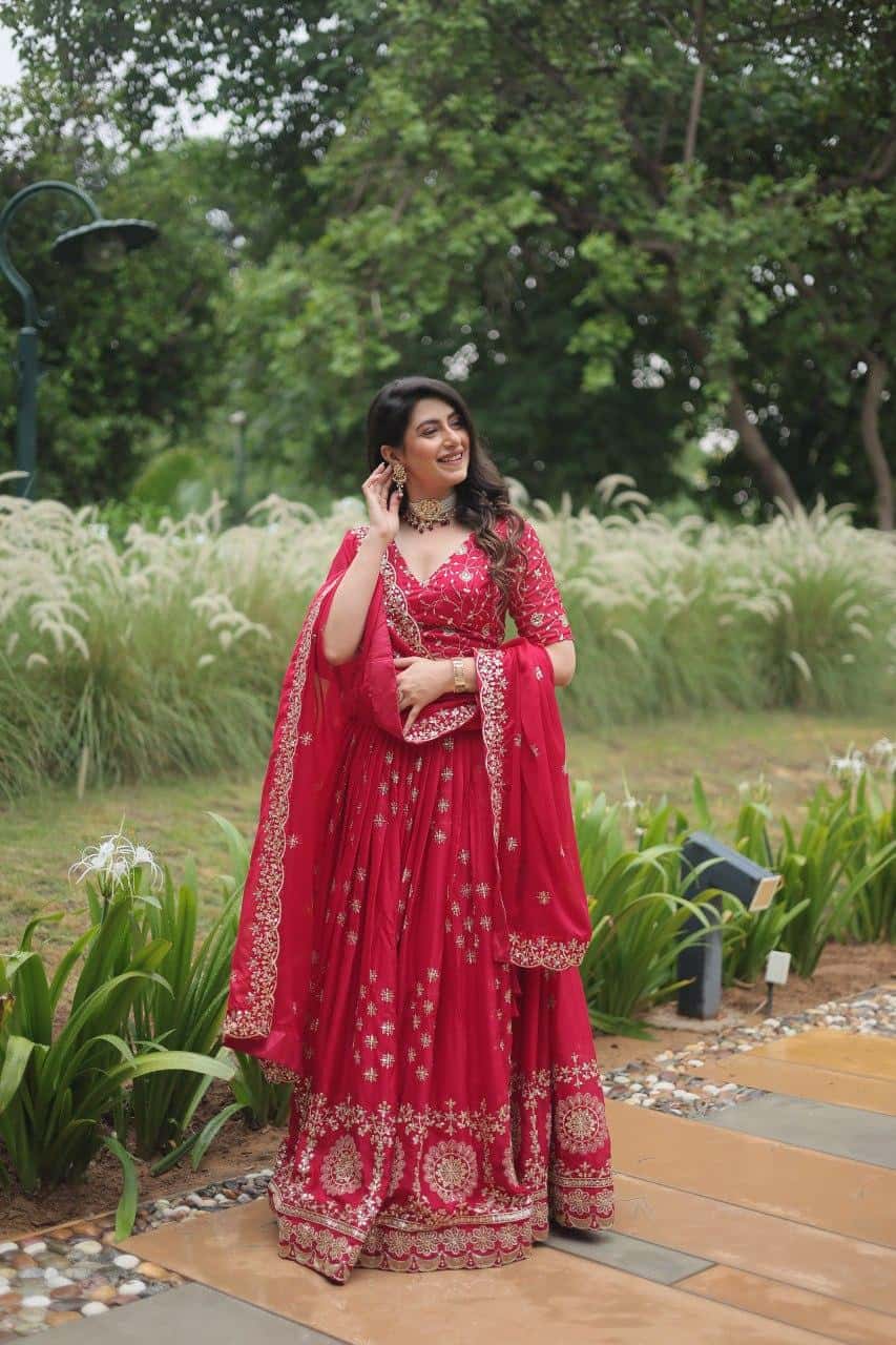 Rangoli Silk with Heavy Sequins Lehenga Blouse with Dupatta