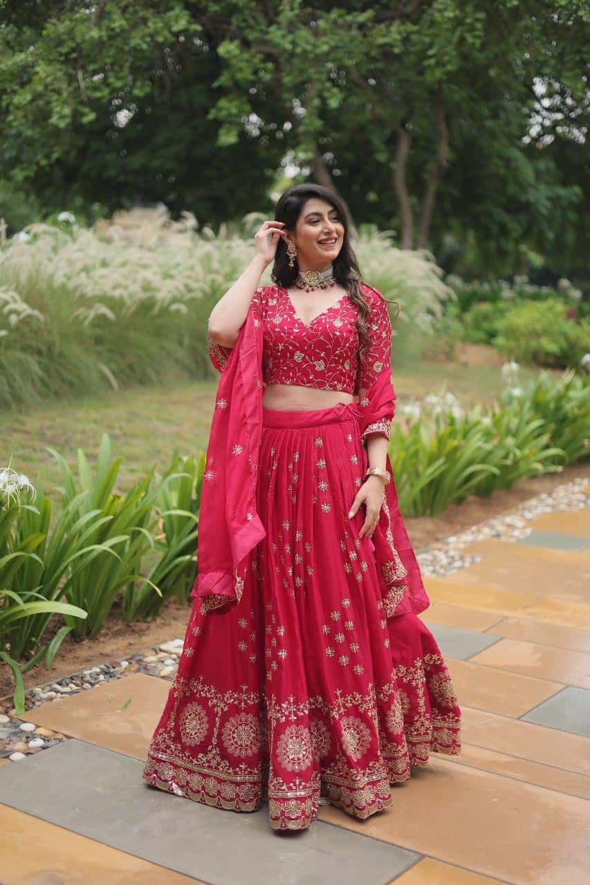 Rangoli Silk with Heavy Sequins Lehenga Blouse with Dupatta