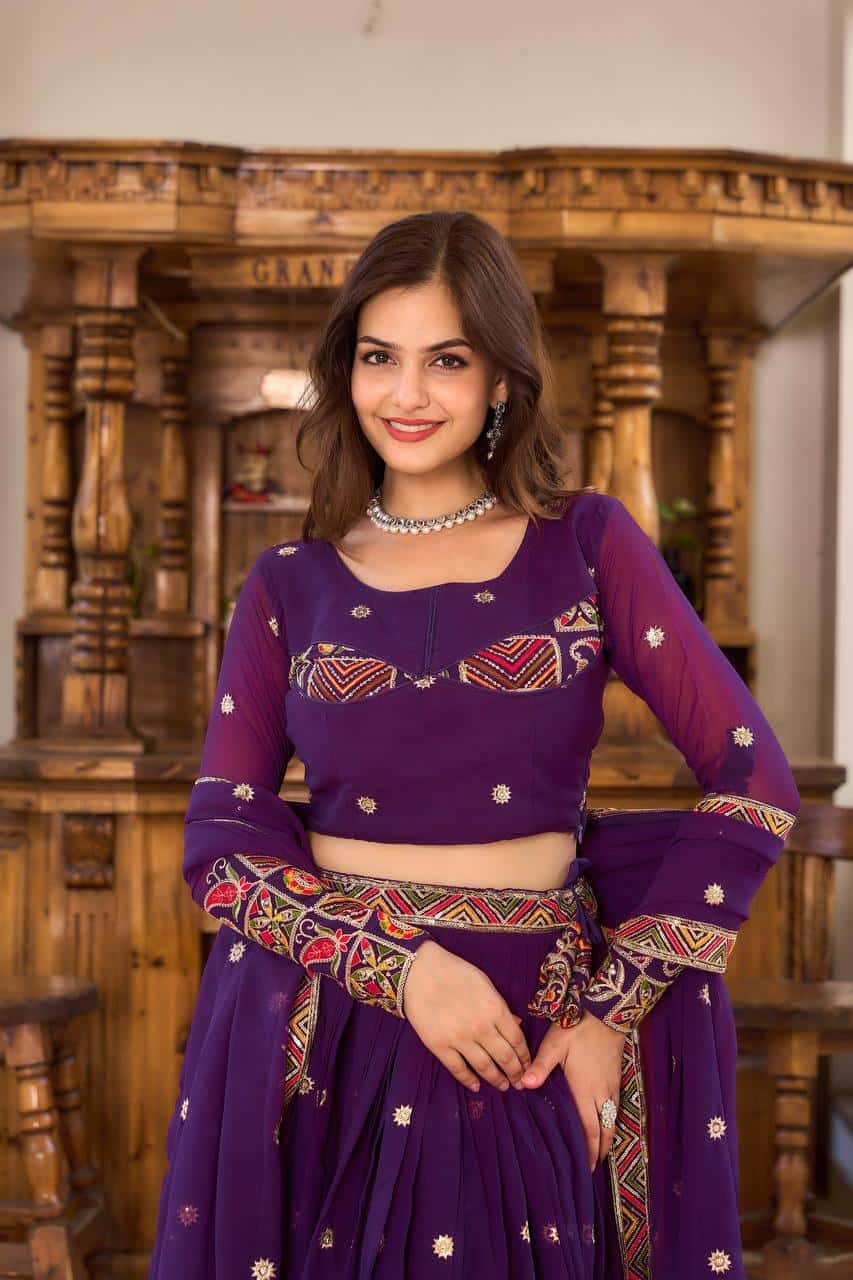 Faux Georgette Lehenga Choli with Dupatta
